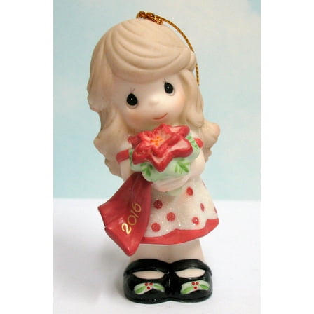 Precious Moments, Wishing You A Beautiful Christmas”, Dated 2016, Bisque