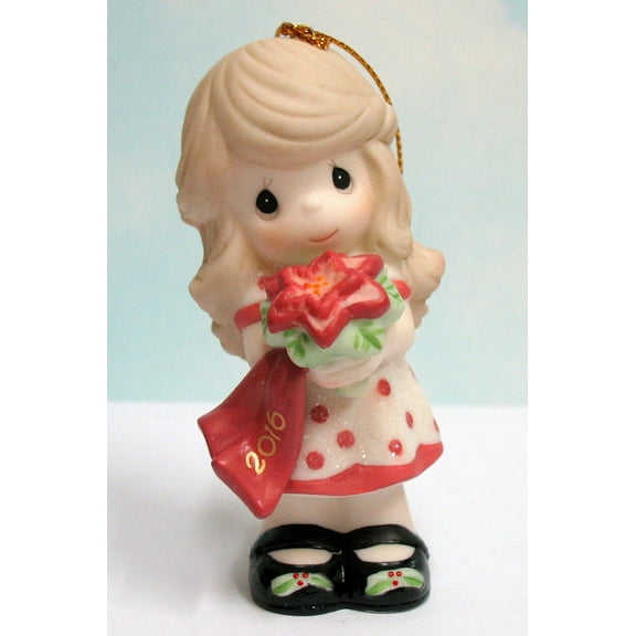 Precious Moments, Wishing You A Beautiful Christmas”, Dated 2016, Bisque