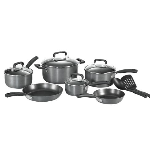 TFal 12Piece Signature Hard Anodized Cookware Set, Aluminum