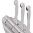 thumbnail image 5 of Gancho giratorio de metal macizo, resistente, plegable, con tres brazos, para colgar toallas o ropa, para baño, cocina, garaje, montaje en pared, níquel cepillado, 5 of 5