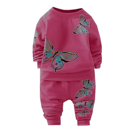

baby girl clothes Kid Baby Girl Clothes Long Sleeve Printed T-Shirt+Pants Tracksuit Outfit