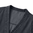 thumbnail image 6 of Qingpeng Womens Denim Jacket Denim Cardigan Lightweight Button Down V Neck Trendy Long Sleeve Retro Open Front Tops for Women, 6 of 8