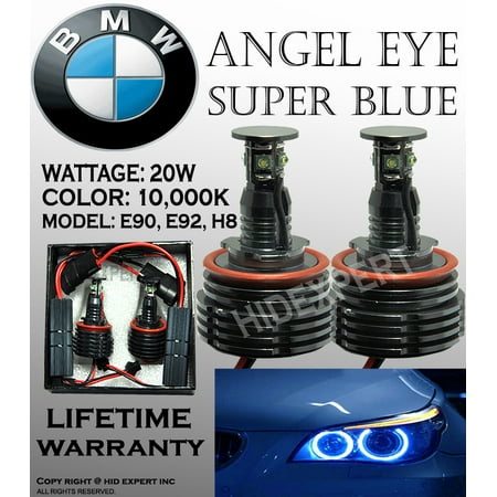 Light Bulb Rings - JDM BMW 20W ANGEL EYE HEAD LIGHT E92 H8 HALO RING LED BULBS XENON BLUE