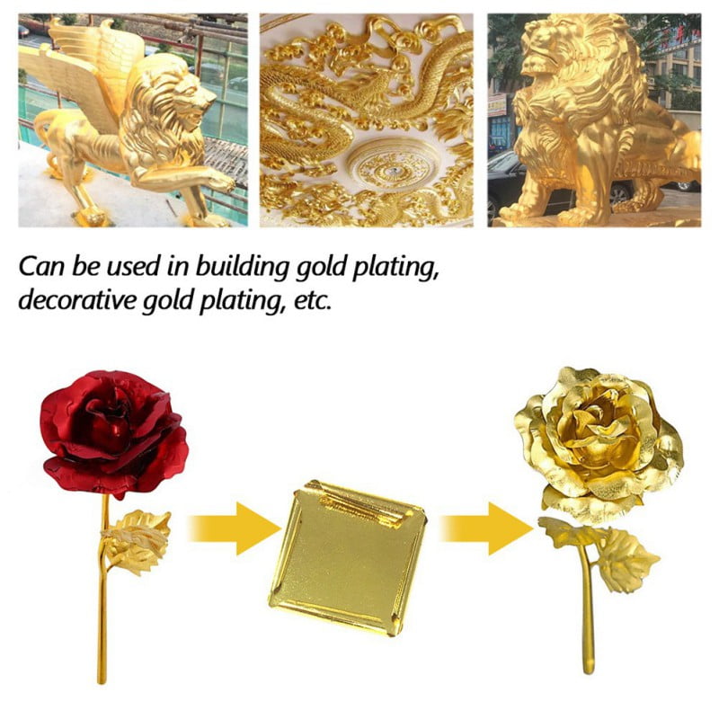 10/50/100Pcs Gold Leaf Flowers for Flowers Decorat Craft Arts