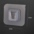 thumbnail image 5 of Ganchos de pared adhesivos transparentes de doble cara, Kit de colgador de puerta montado de 5 piezas, colgadores adhesivos sin taladro con ventosa para baño, 5 of 5