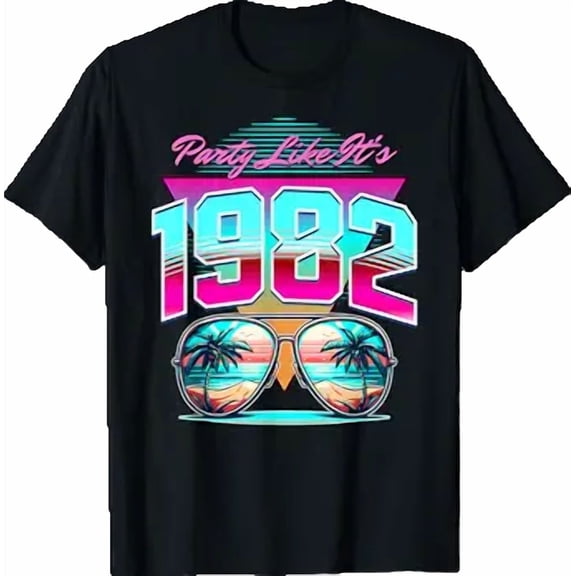 Party Like It's 1982, Throwback Vintage 80s Theme T-Shirt
