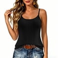 thumbnail image 7 of Xdegoge Womens Floral Lace Cami Tank Tops With Built In Bra Padded Spaghetti Strap Workout Crop Shirts Athletic Yoga Fitness Sleeveless Layering Blouses Tees, 7 of 7