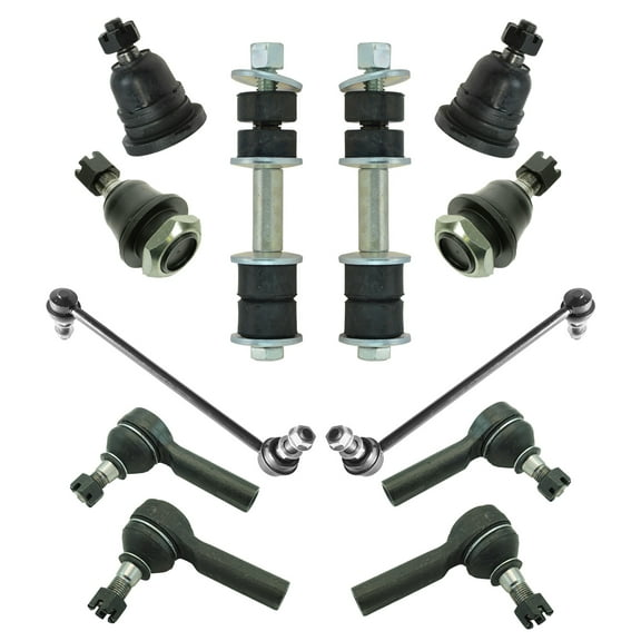 TRQ 12 pc Upper Lower Ball Joints Inner Outer Tie Rod End Sway Bar Link Set PSA59325