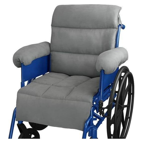 Wheelchair Seat Cushion - Comfortable Back Pressure, - for Desk, Office, Car, Gaming Chair - Large, Soft Non-Slip Pillow for Coccyx - Folding Lower Tailbone Support (FSA/HSA Approved) Gray