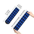 thumbnail image 4 of Fuzoiu Buffalo Plaid Blue Black Print Adult Socks, Crew Moisture-wicking Socks, Unisex Cushion Crew Socks,Casual Sports Ankle Socks, 4 of 7