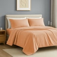 thumbnail image 3 of IR Imperial Rooms 4 Piece 1800 Series Deep Pocket 16 Inch Microfiber Bed Sheet Set for Adults, Peach Full Size, 3 of 8
