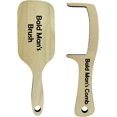thumbnail image 3 of Juego de 2 cepillos para hombre calvo con masajeador de cuero cabelludo de madera, regalo divertido para el cuidado de la cabeza calva., 3 of 5