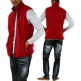 thumbnail image 5 of ToBeInStyle Men's Zip Up Sleeveless High Collar Polar Fleece Vest - Burgundy - XL, 5 of 7
