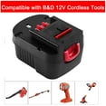 1Pack 3600mAh NiMh Replacement for Black and Decker 12V Battery