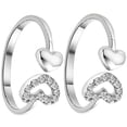 thumbnail image 1 of TABLETREANDS 2Ud Anillo Femenino Plateado Ajustable En Para Y Ocasiones, 1 of 7