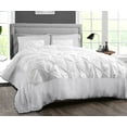 thumbnail image 1 of Oversized King/Palatial King Comforter Dual Tone Half Pinch Light Grey Luxurious Microfiber Fill Duvet Insert Box Stiched Quilted Soft All Season Comforter with Pillowcases & Premium Piping, 1 of 7