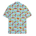 thumbnail image 3 of IWRICH Beach Plus Size Shirts for Men Casual Vacation Hippie Funny Hawaiian Shirt Button down Shirts Sky Blue XL, 3 of 3