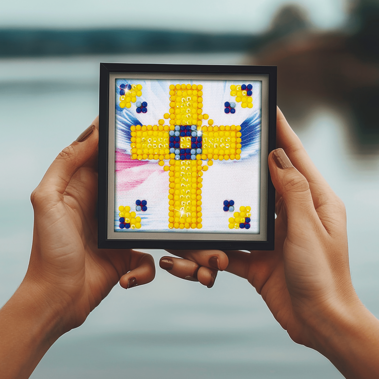 Diamond Dotz Golden Cross Diamond Painting Kits for Adults - Diamond Art Kits a Relaxing Creative Craft Kit with Dotz Gems Ki3x3