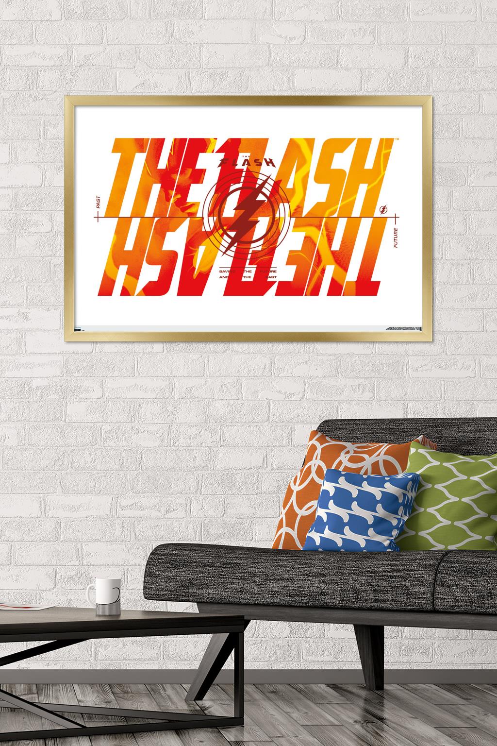 DC Comics Movie The Flash - Reverse Wall Poster, 22.375" x 34" Framed
