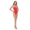 thumbnail image 6 of Women's Strapless Deep V-Neck Bodysuit, Sexy Body Suit, Trendy Spring Summer 2024(Red Small Size), 6 of 6