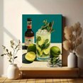 thumbnail image 6 of Minimalist Mojito Canvas Print, Cocktail Art, Kitchen Bar Aesthetic Wall Decor with Recipe, 6 of 8