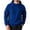 Blue, variant on Fnooota Mens Pullover Hoodies, Drawstring Zipper Pocket Long Sleeve Casual Fall Sweatshirts Gray Size S-3XL