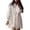White, variant on GJSYRH Women Hollow Out Eyelet Button Down Lapel V Neck Long Sleeve Ruffle Flowy Solid Oversized Loose Mini Shirt Dress