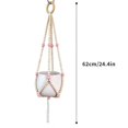 thumbnail image 1 of Vintage Macrame Flowerpot Hanging Baskets Handmade Wood Bead Tassel Net Plant Hanger Holder Hanging Flowerpot Basket Pot Holder, 1 of 5