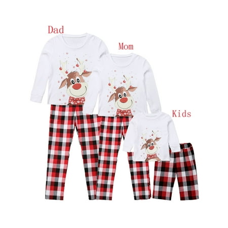 

Family Matching Christmas Pajamas Set Women Baby Kids Deer Nightwear Sleepwear