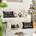 thumbnail image 4 of Sm:)e Snowman Let It Snow Christmas Winter Pillow Covers 12 x 20 Black, 4 of 8