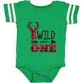 thumbnail image 3 of Inktastic Plaid Deer Wild and 1 with Arrow Boys or Girls Baby Bodysuit, 3 of 5