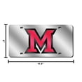 thumbnail image 6 of Miami of Ohio RedHawks NCAA Mirrored Laser Cut License Plate Laser Tag, 6 of 8
