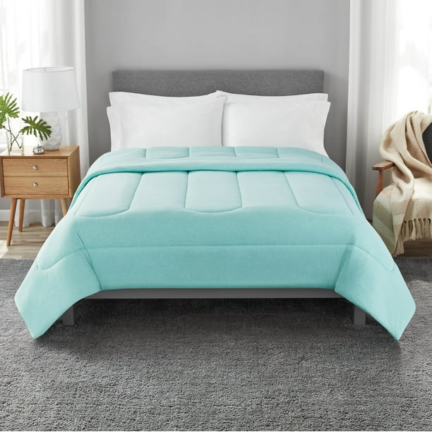 Mainstays Jersey Knit Comforter, Full/Queen, Mint