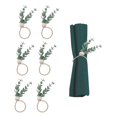 thumbnail image 1 of Table Napkins Napkin Holder Simulation Leaf Artificial Plant Wedding Party Rings Decoration Creative Sweet Present Green, 1 of 13