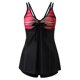 thumbnail image 5 of Gibobby Bañador de Bikini Trajes de baño fluidos para mujer Trajes de baño con control de barriga Traje de baño de dos piezas Camiseta sin mangas con pan(Rojo,G), 5 of 5