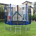 thumbnail image 6 of 360-Degree Safety Enclosure Net 10Ft Round Trampoline For Kids With Safety Enclosure Net, Outdoor Backyard Trampoline With Ladder, Blue Blue, 6 of 7