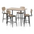 thumbnail image 4 of Furniture of America Derk 5-Piece Counter Height Dining Set, Natural, 4 of 10