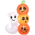 thumbnail image 2 of HOMCOM 5ft Inflatable Halloween Ghost and Pumpkin, Outdoor LED Display, 2 of 9