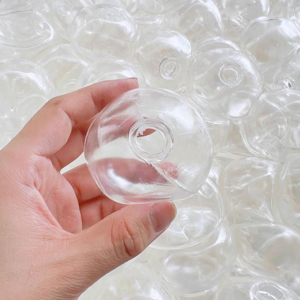 10 PCS DIY Empty Squishies Balloon Skins, 6cm Clear Elastic Rubber for Homemade Stress Balls, Fillable Sensory Toy Kit, Slow Rising DIY Craft