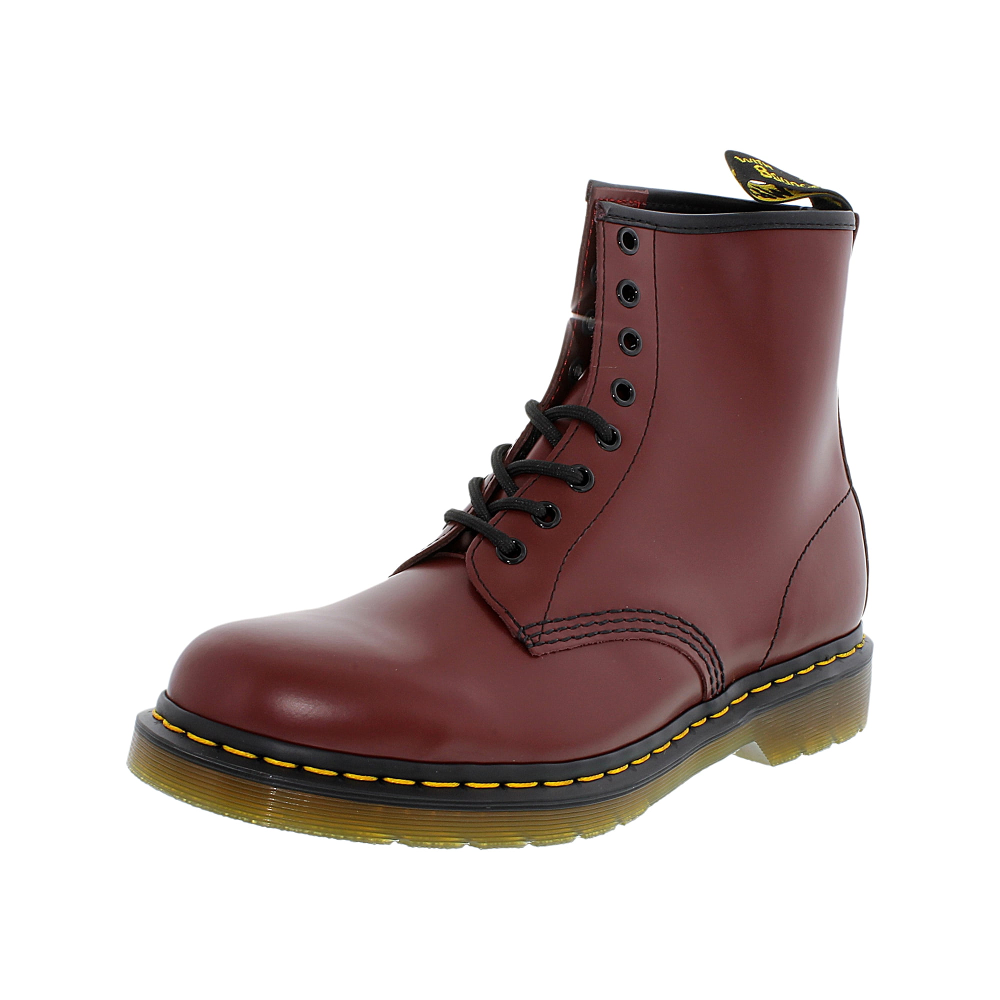 Dr. Martens Men s 1460 8 Eye Smooth Cherry Red Ankle High Leather Boot 9M Walmart