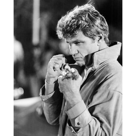 Martin Kove puts fists up as John Kreese in The Karate Kid 5x7 photo