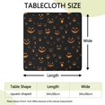 thumbnail image 2 of Black Halloween Pumpkin Faces Square Fitted Tablecloth with Elastic Edge,Square Table Cover,Washable Elastic Table Cover for Home Kitchen Party Decor 34"x34", 2 of 6