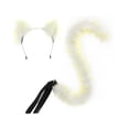 thumbnail image 2 of Conjunto de diadema y cola de gato para cosplay, ideal para fiestas, disfraces y festivales. Color D, 2 of 9