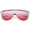 Black / Red, variant on Futuristic Rimless Shield Sunglasses Metal Crossbar Colored Mono Lens 64mm (Gold / Yellow)