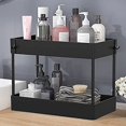 thumbnail image 3 of Under Sink Organizer, Under Bathroom Sink Storage 2 Tier Organizer Bath Collection Baskets With Hooks, Black Under Sink Shelf Organizer Rack, Multi-Purpose Under Sink Storage For Bathroom Kitchen, 3 of 6