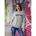 thumbnail image 2 of Boston City Slogan Sweatshirt Women -GoatDeals Designs, Female Medium, 2 of 4