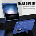 thumbnail image 3 of Dteck for Samsung Galaxy Z Fold 6 Pen Holder Case 2024,Foldable Screen Protective Case with Hinge Protection Heavy Duty Shockproof Dropproof Z Fold 6 Phone Case with Stand Stylus, Blue, 3 of 7