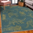 thumbnail image 3 of Jurassic Decorative Rug, Arrangement of Various Dinosaurs Illustrations Skeleton Biology Historic, Quality Carpet for Bedroom Dorm and Living Room, 6 Sizes, Petrol Blue, by Ambesonne, 3 of 4