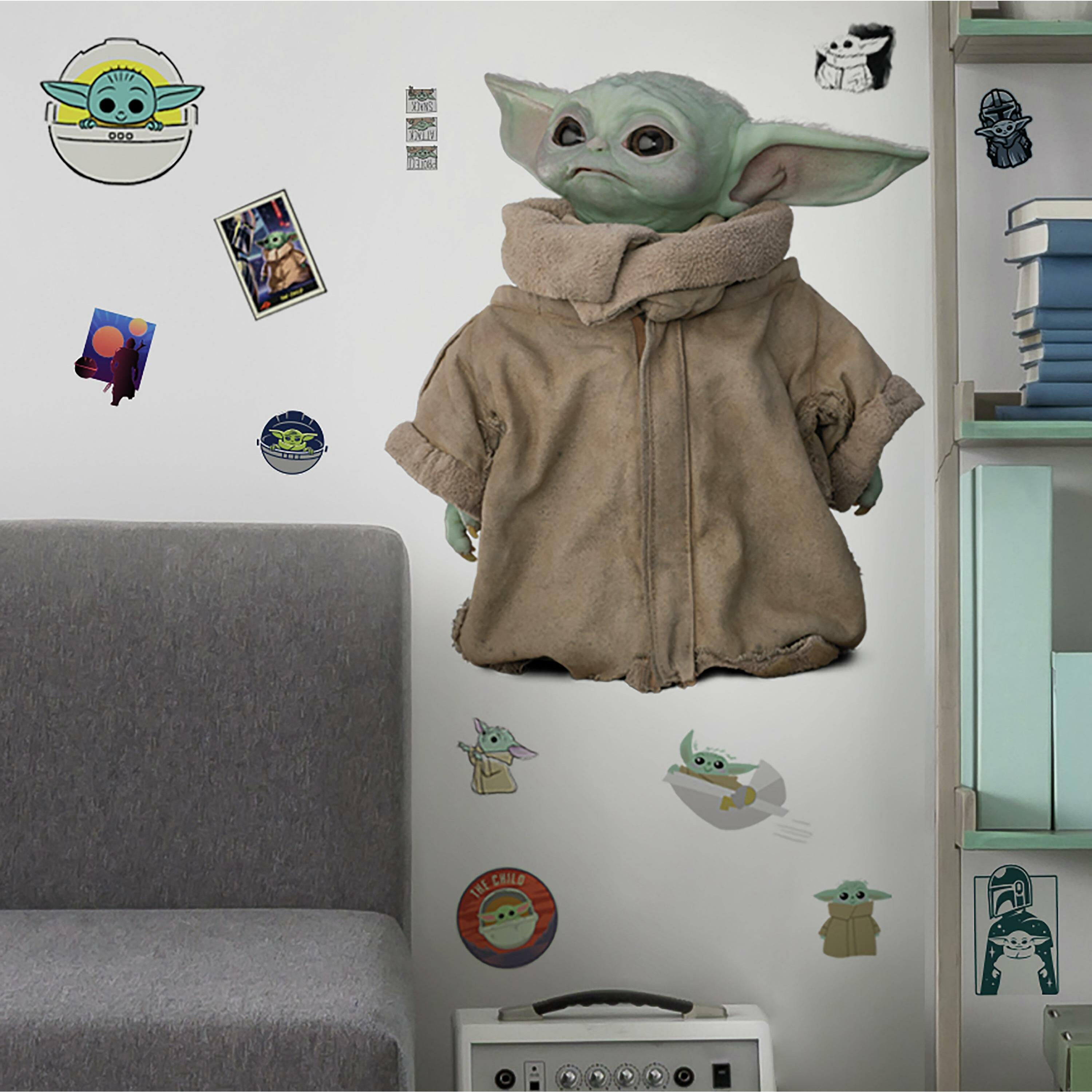 Baby Yoda The Mandalorian PERSONALISED NAME Decal WALL STICKER Decor Kids WP284 