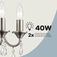 thumbnail image 3 of lampara de pared zuri blanca con luz led, 3 of 7